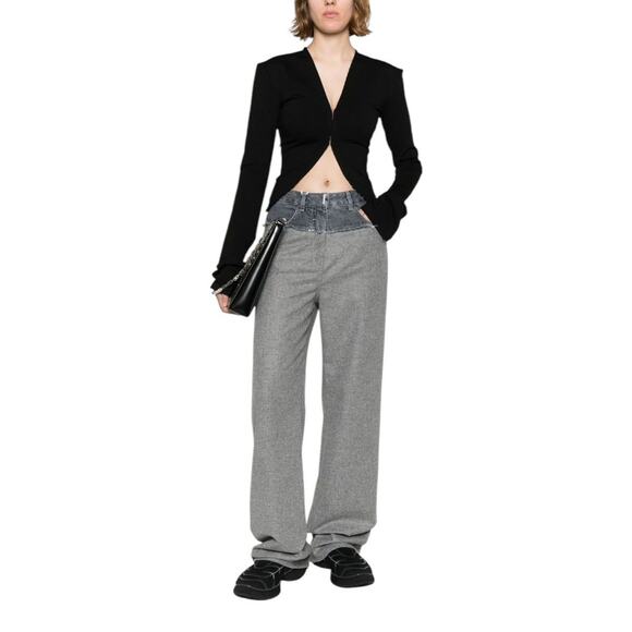 $1,820 hybrid paneled denim/wool trouser - Picture 7 of 7